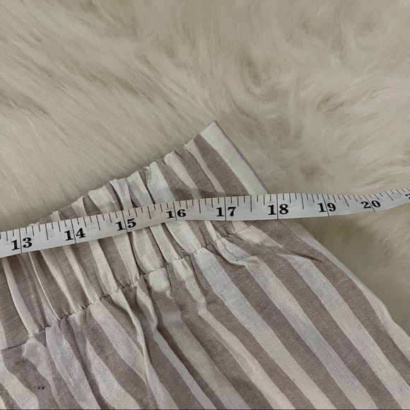 TORRID white and grey stripe linen button down midi skirt size 0 - Picture 8 of 9